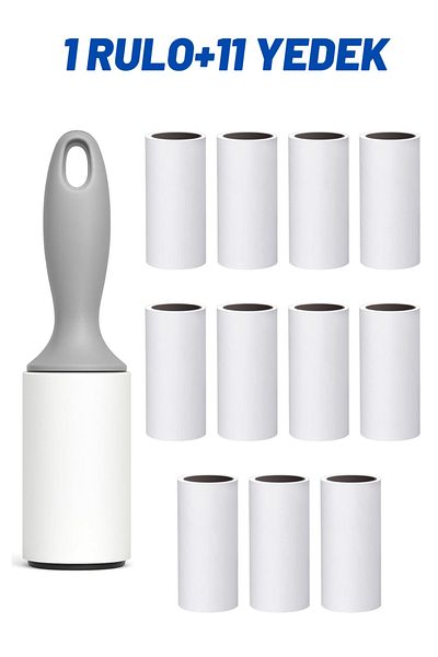 Makri High Adhesive Lint and Stain Collector 60 Sheets Roll, +11 Refill Rolls