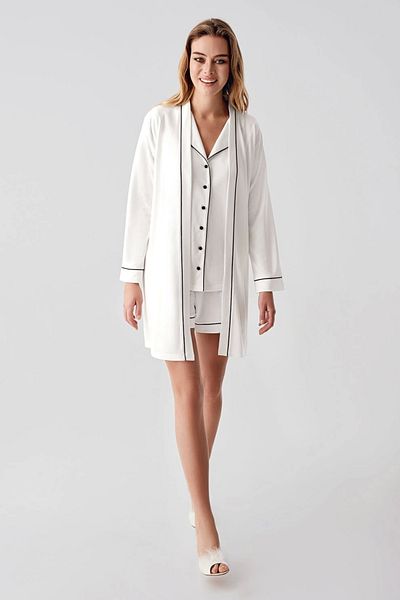 Modafiks Freshness 324 women's 4-piece slippers and shorts pajama set