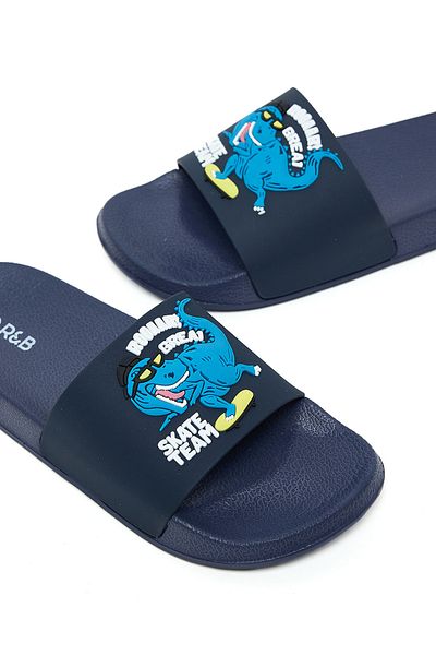 R&B Navy Blue BOYS SLIDERS 32-37