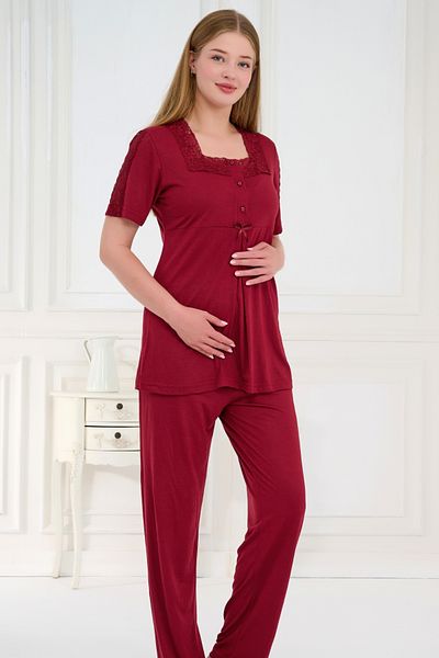 Emose Lacy Maternity Maternity Pajama Set