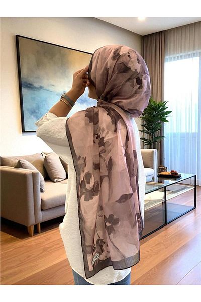Baştacı Soft Batik 0347 Brown Shal