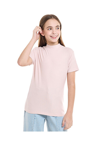 R&B تيشيرت وردي للبنات من عمر 8 إلى 16 سنة