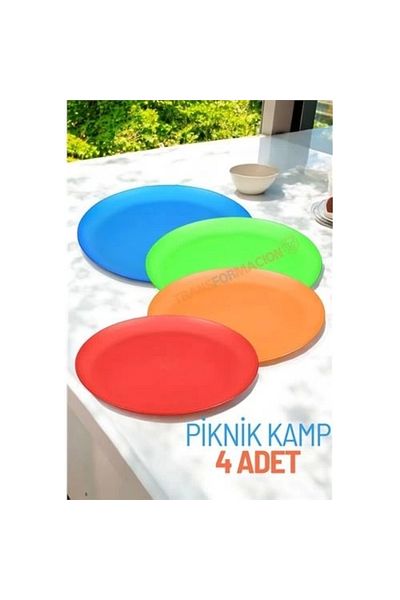 PRATİKOBA Bfs plate set camping picnic plate 4 pieces