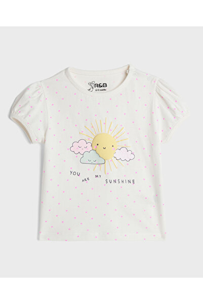 R&B White BASIC TEE 0-24M