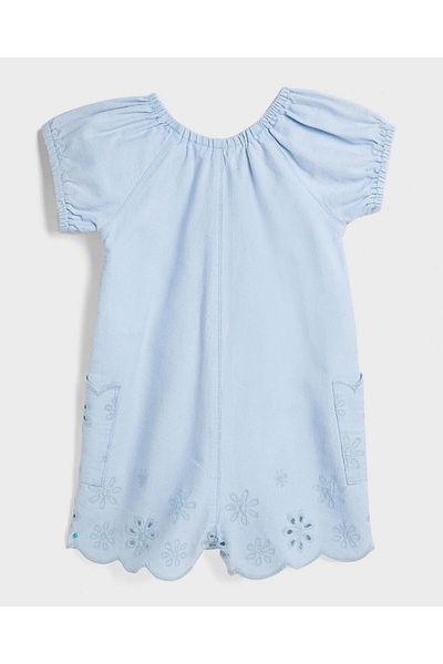 R&B Light Blue DENIM DUNGAREES 6-24M