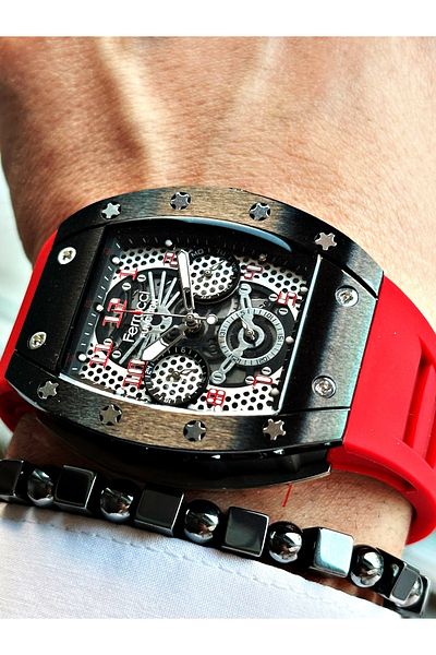 Ferrucci Original Design Watch with Functional Silicone Cord Men's Wristwatch Bracelet Gift