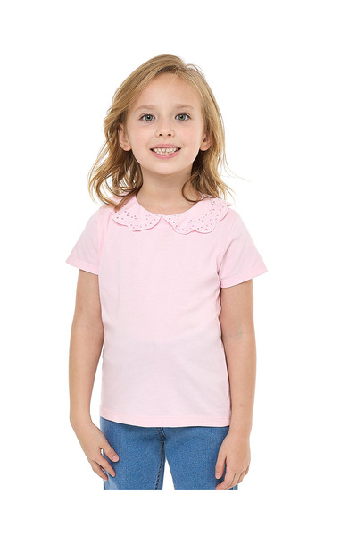 R&B تي شيرت وردي للبنات من عمر سنتين إلى ٨ سنوات