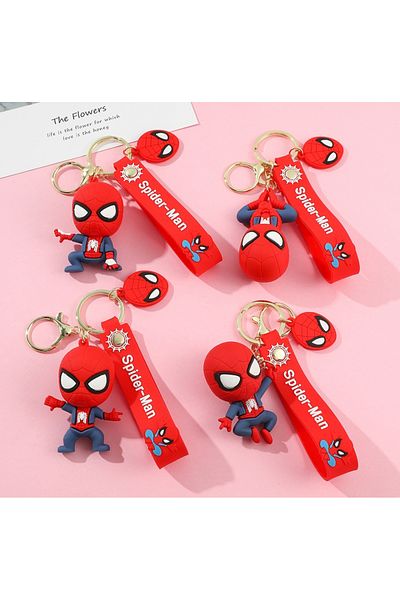 Wolawood Spider Hero Figured Keychain Cute Super Character Bag Car Ornament Special Gift Accessory