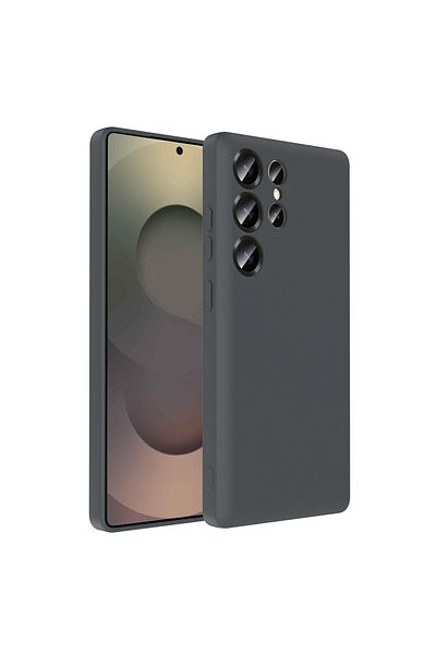 BULUT AKSESUAR حافظة Galaxy S25 Ultra مع حماية للكاميرا وحامل البطاقة BLT Vitra Cover - رمادي