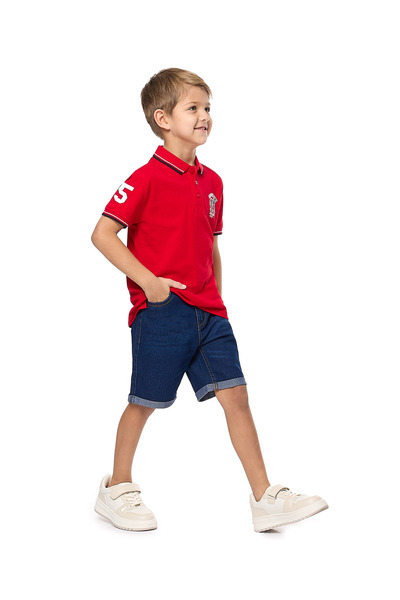 R&B شورت جينز أزرق داكن للأولاد من عمر 2 إلى 8 سنوات