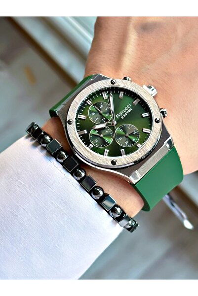 Ferrucci Original Design Watch with Functional Silicone Cord Men's Wristwatch Bracelet Gift