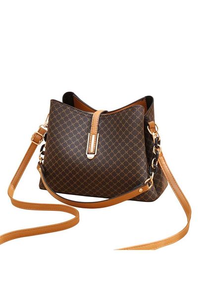 huitich Elegant Designer-Inspired Shoulder Bag for Women Luxury Patterned Crossbody Handbag with Adjustable