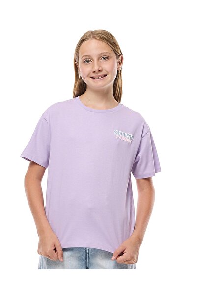 R&B تيشيرت أرجواني للبنات من عمر 8 إلى 16 سنة