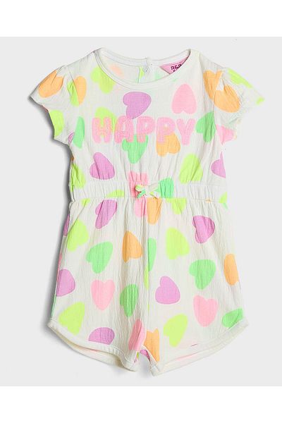 R&B White KNIT DUNGAREES 6-24M
