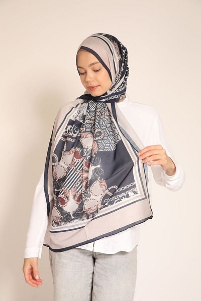 BERCHEM SCARF Chain and Baroque Patterned Shawl