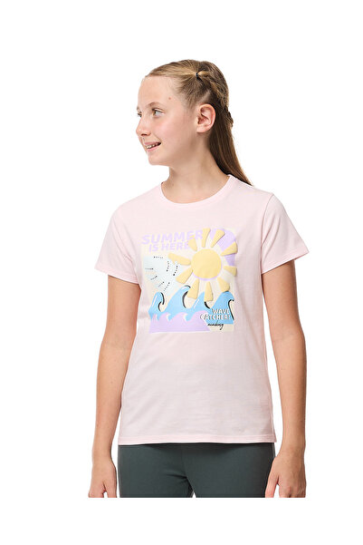 R&B تي شيرت وردي للبنات من 8 إلى 16 سنة