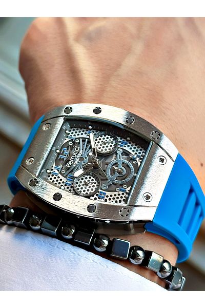 Ferrucci Original Design Watch with Functional Silicone Cord Men's Wristwatch Bracelet Gift