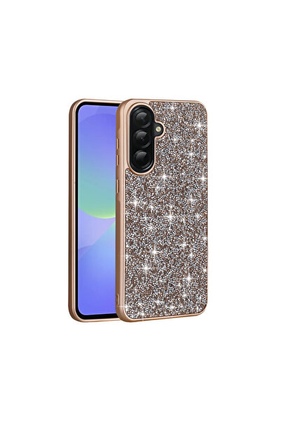 Ummeslem Samsung Galaxy A56 Cep Telefonu için Uyumlu Kılıf Parlak Taşlı Tasarım Pırlanta Kapak