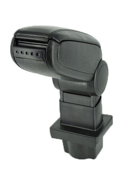 DELUXETUNING Car armrest SKODA OCTAVIA II 2004-2010, Black, Imitation leather