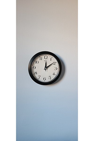 Nurtakı Siyah Analog Sessiz Çalışan Mini Duvar Saati