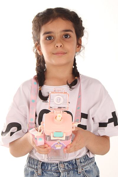 Relaxion Rlx-453 Water Bottle School Flask Unbreakable No Smell Contact with Food Convenient Pink