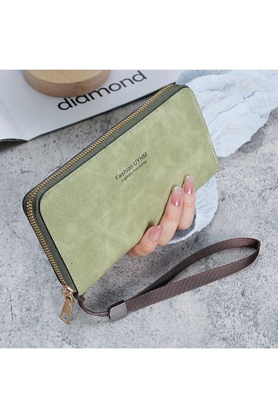 Weixier Original Korean, Paper Money, Coin, Stylish Women's Wallet with Phone and Card Holder Compartment Zipper, Gift