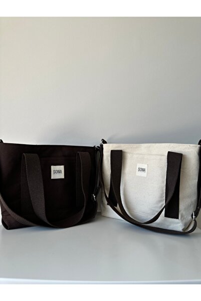 Sowa Collection 2'li Kanvas Çıtçıtlı Çanta Ayarlanabilir Çapraz Askılı Kadın ...