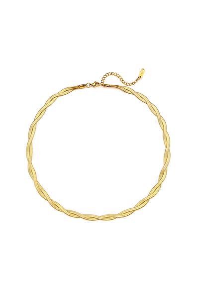 Choice Single Necklace E.B.belle Gold Plated Waterproof Braided Herringbone Chain Necklace Bracelets Set Wh