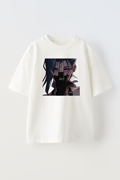 donamod تي شيرت محبوك من القطن الأبيض كبير الحجم للجنسين مطبوع عليه آري جينكس