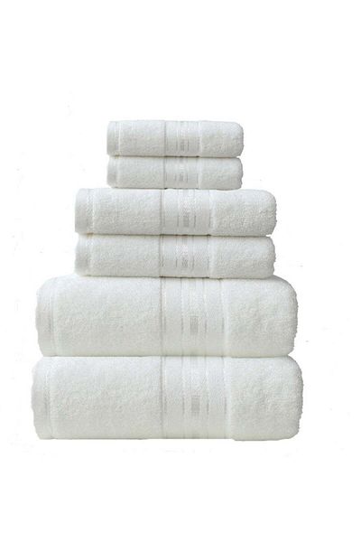 huitich 8-Piece Cotton Towel Set White