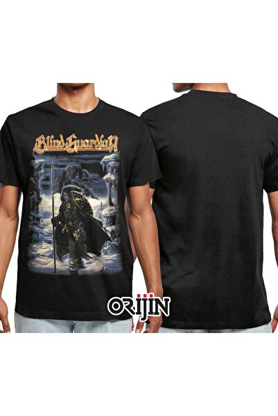 donamod Унисекс черна тениска с огледален щампа Blind Guardian