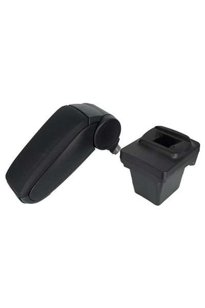 DELUXETUNING Car armrest Peugeot 308 II 2014-2021, black, eco-leather