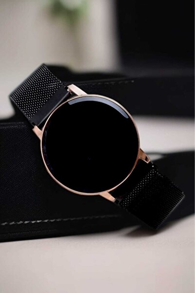 Neorney Yuvarlak Şık Dokunmatik Ayarlanabilir Kordonlu Led Saat