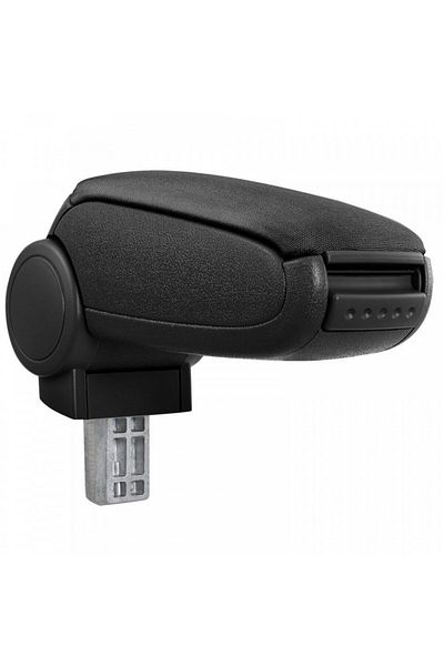 DELUXETUNING Car armrest Opel Astra G 1998-2010, black, imitation leather
