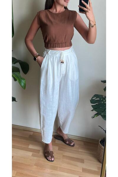 Butik BONCUK BAĞCIK DETAY ŞALVAR PANTOLON