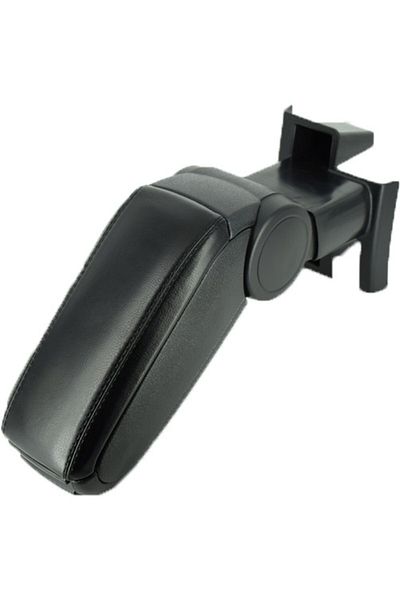 DELUXETUNING Car armrest Peugeot 307 2001-2012, black, imitation leather