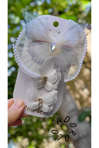 LO ADORO 3Pcs Girls Children Butterfly Barrette for School Buckle Summer Barrette Baby Barrette Kilips