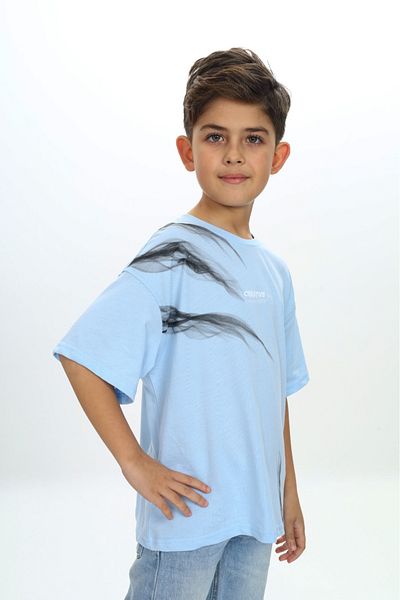 Toontoy Boy's Creative Fog Printed T-Shirt