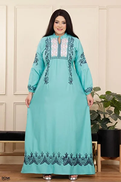 Generies Cotton abaya made of light natural cotton with a belt in the middle that adds a touch of elegance and elastic at the sleeve