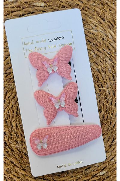 LO ADORO 3Pcs Girls Children Butterfly Barrette for School Buckle Summer Barrette Baby Barrette Kilips