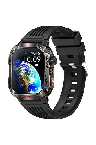 TechGS Men's Military Style Watch, TechGS®, 600 mAh Battery, 2.01 Inch Screen, Menu in Romanian