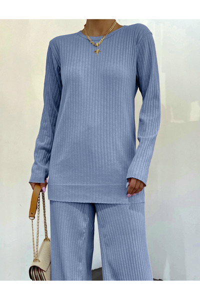 COjans Crew Neck Camisole Suit -Blue