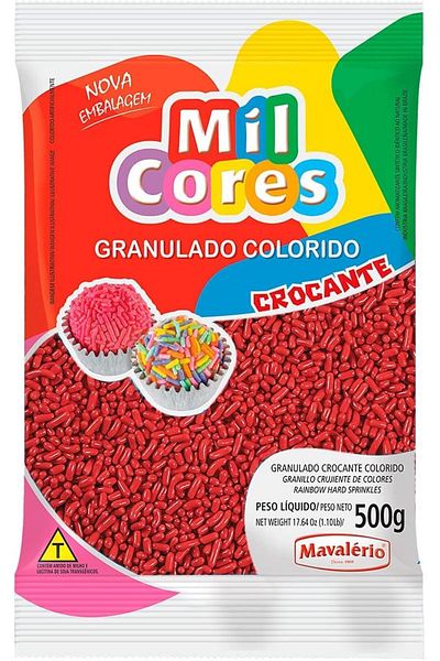 MAVALERIO  MIL CORES Red Sprinkles 500 g – Bold Cake Decoration