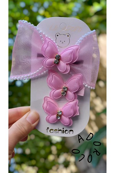 LO ADORO 3Pcs Girls Children Butterfly Barrette for School Buckle Summer Barrette Baby Barrette Kilips