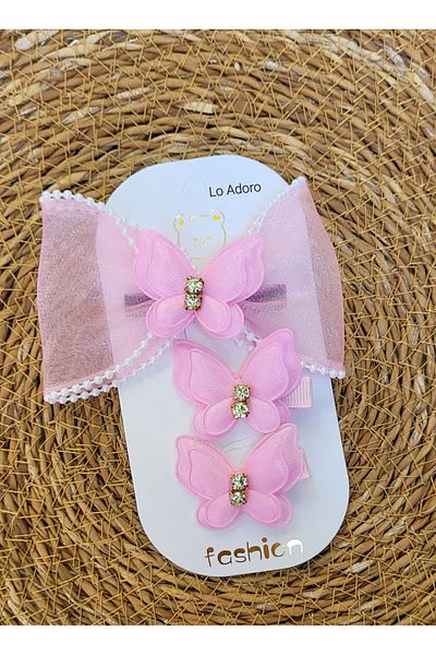 LO ADORO 3Pcs Girls Children Butterfly Barrette for School Buckle Summer Barrette Baby Barrette Kilips