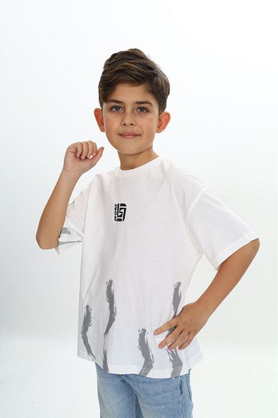 Toontoy Boy's Sport Written Brush Printed T-Shirt