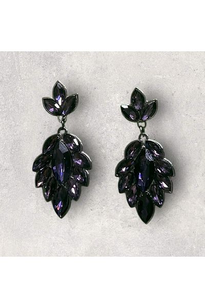 Sabek Bujiteri Selvia Crystal Stone Earrings - Bride, Henna Daily Use
