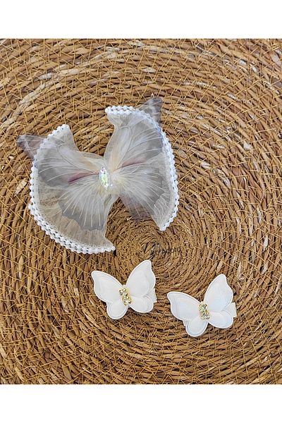 LO ADORO 3Pcs Girls Children Butterfly Barrette for School Buckle Summer Barrette Baby Barrette Kilips