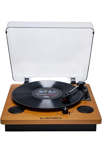 KYonlineSell Blueforce Soprano Ahşap Pikap Plak Çalar Retro Bluetooth Usb SD Kart Aux Dahili Hoparlö