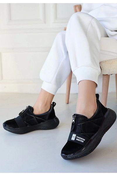 KAZAX Nikeo Black Parachute Black Sole Sneakers